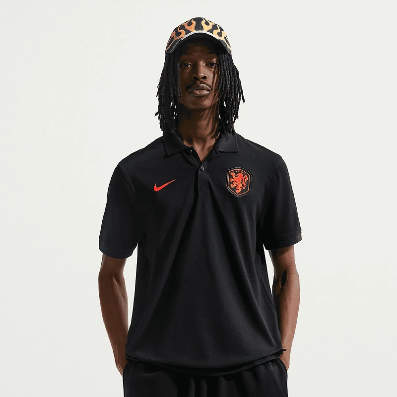 Men's Nike Black Netherlands National Team Dri-FIT Polo