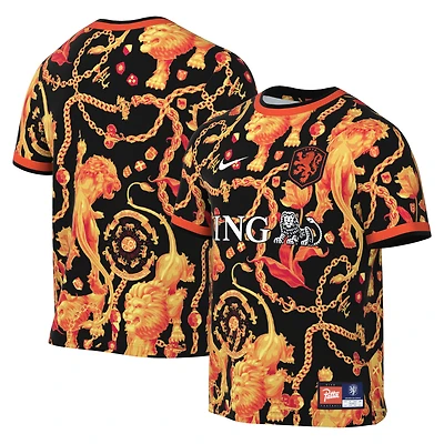 Men's Nike Black Netherlands National Team x Patta 2026 Dri-FIT Pre-Match Top