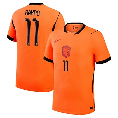 Men's Nike Cody Gakpo Orange Netherlands National Team 2026 Home Match Authentic Jersey