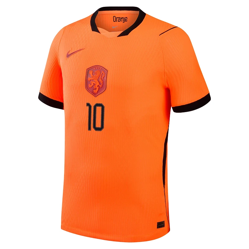 Maillot domicile authentique Nike Memphis Depay orange de l'équipe nationale des Pays-Bas 2026 pour homme