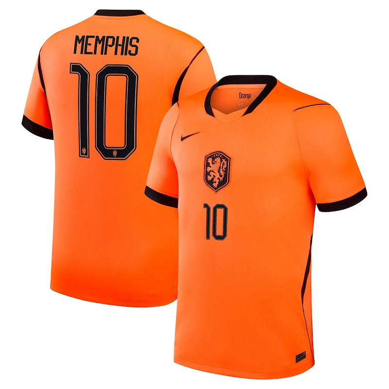 Men's Nike Memphis Depay Orange Netherlands National Team 2026 Home Stadium Replica Jersey