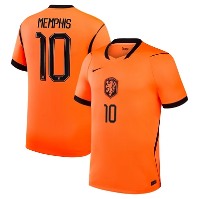 Men's Nike Memphis Depay Orange Netherlands National Team 2026 Home Stadium Replica Jersey