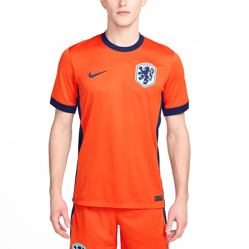 Maillot vierge Nike orange pour homme de l'équipe nationale des Pays-Bas 2024 domicile