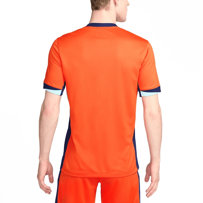 Maillot vierge Nike orange pour homme de l'équipe nationale des Pays-Bas 2024 domicile