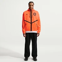 Veste à capuche zippée Nike orange pour homme, modèle Anthem 2026 de l'équipe nationale des Pays-Bas, Dri-FIT