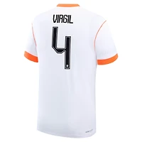 Men's Nike Virgil van Dijk White Netherlands National Team 2026 Away Match Authentic Jersey
