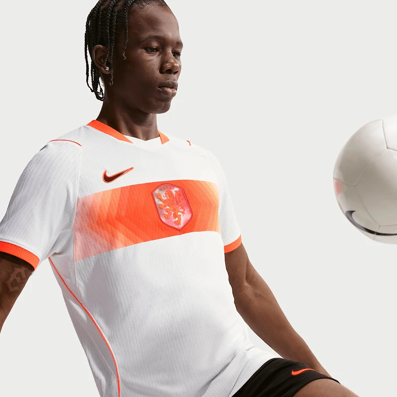 Maillot authentique Nike blanc pour homme de l'équipe nationale des Pays-Bas, saison extérieure 2026
