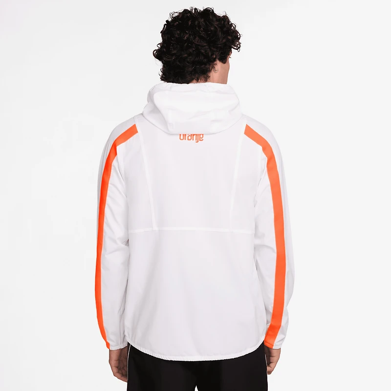 Men's Nike White Netherlands National Team 2026 Energy Dri-FIT Full-Zip Hooded Jacket
