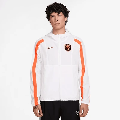Men's Nike White Netherlands National Team 2026 Energy Dri-FIT Full-Zip Hooded Jacket