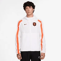 Men's Nike White Netherlands National Team 2026 Energy Dri-FIT Full-Zip Hooded Jacket
