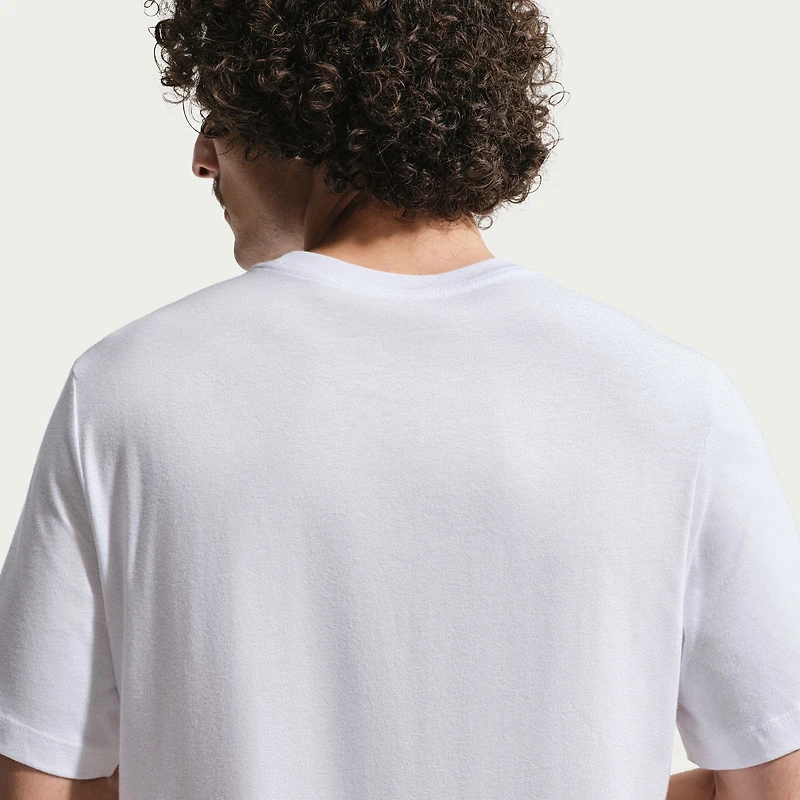T-shirt Nike blanc pour homme avec l'écusson de l'équipe nationale des Pays-Bas