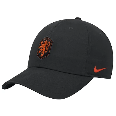 Casquette unisexe Nike noire ajustable du club de l'équipe nationale des Pays-Bas