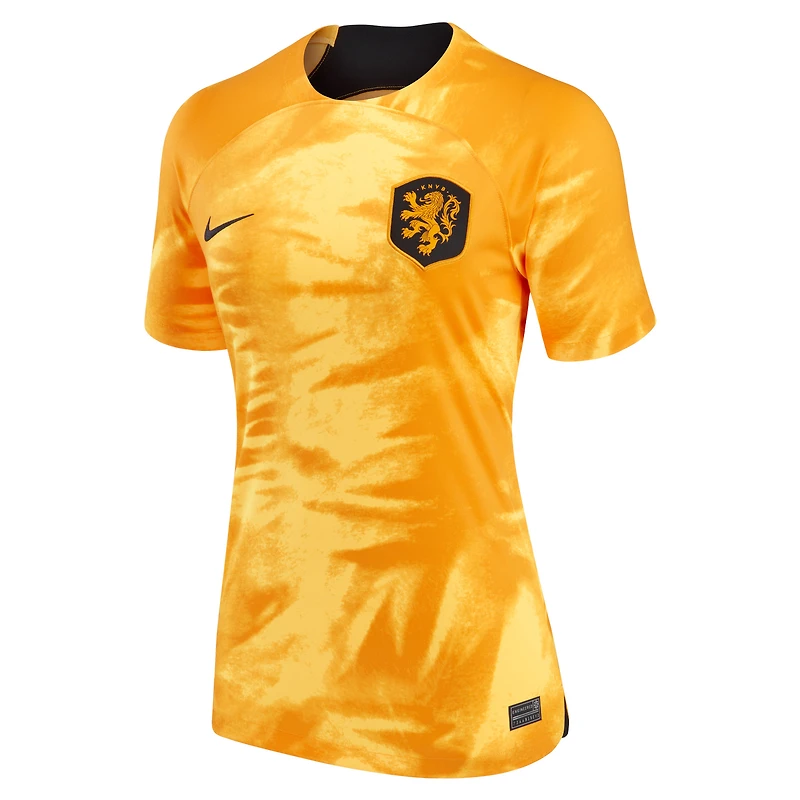 Women's Nike Orange Netherlands National Team 2022/23 Home Breathe Stadium Replica Blank Jersey
