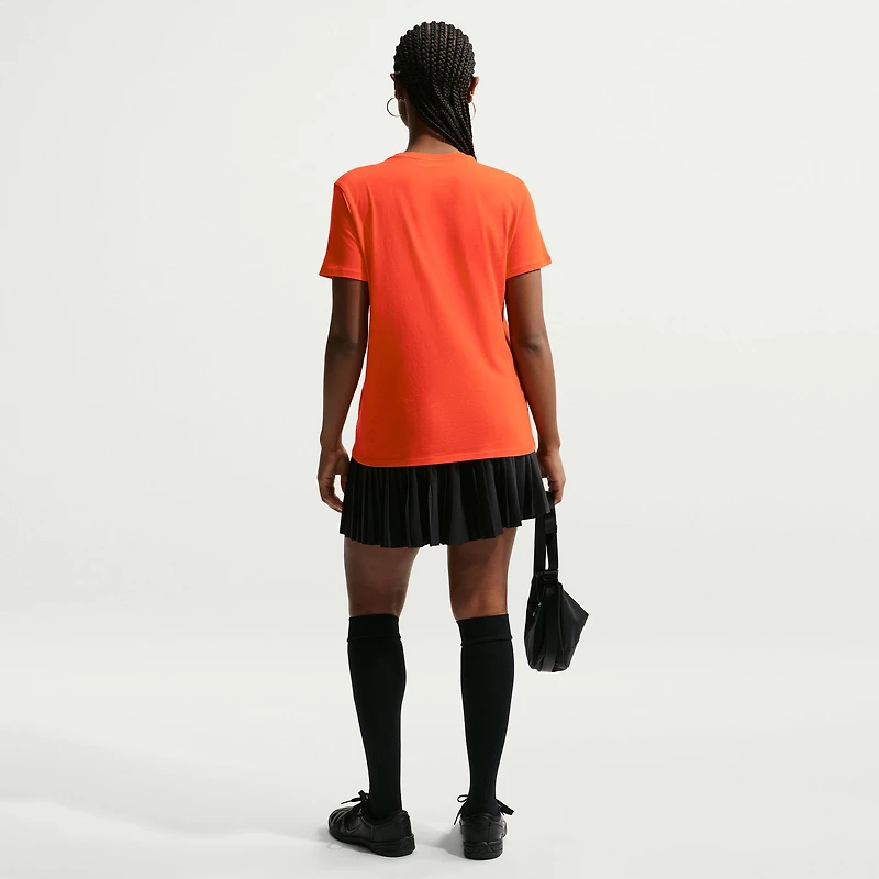 T-shirt Nike orange pour femme avec l'écusson de l'équipe nationale des Pays-Bas