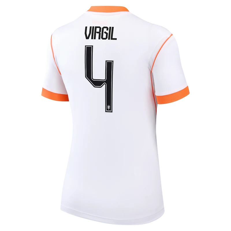 Women's Nike Virgil van Dijk Orange Netherlands National Team 2026 Home Stadium Replica Jersey