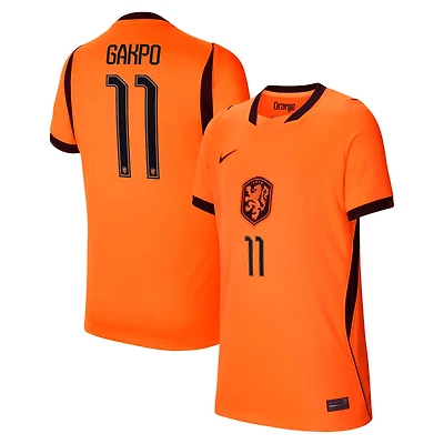Youth Nike Cody Gakpo Orange Netherlands National Team 2026 Home Stadium Replica Jersey