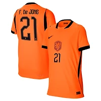 Youth Nike Frenkie de Jong Orange Netherlands National Team 2026 Home Match Authentic Jersey