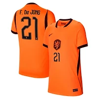 Youth Nike Frenkie de Jong Orange Netherlands National Team 2026 Home Stadium Replica Jersey