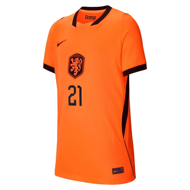 Youth Nike Frenkie de Jong Orange Netherlands National Team 2026 Home Stadium Replica Jersey
