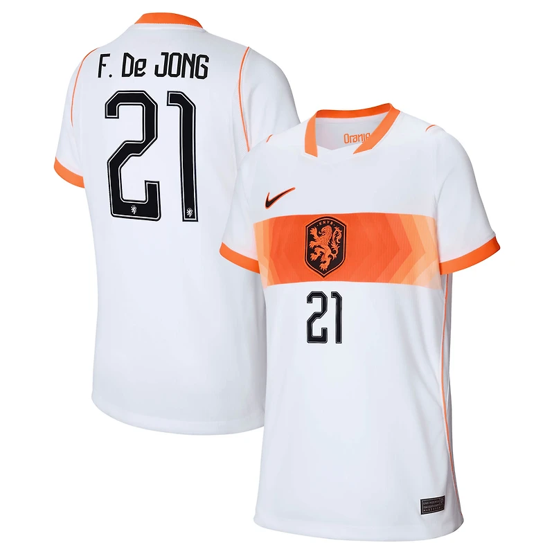 Youth Nike Frenkie de Jong Orange Netherlands National Team 2026 Home Stadium Replica Jersey