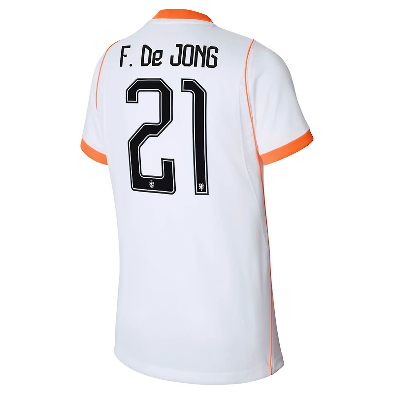 Youth Nike Frenkie de Jong Orange Netherlands National Team 2026 Home Stadium Replica Jersey