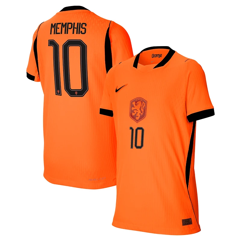 Youth Nike Memphis Depay Orange Netherlands National Team 2026 Home Match Authentic Jersey