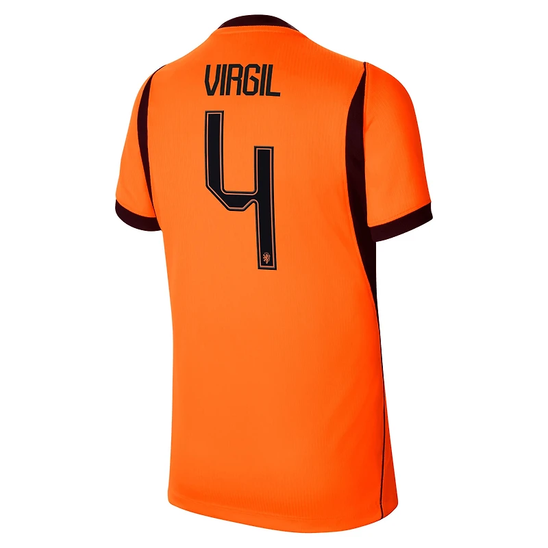 Youth Nike Virgil van Dijk Orange Netherlands National Team 2026 Home Stadium Replica Jersey