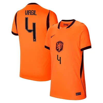 Youth Nike Virgil van Dijk Orange Netherlands National Team 2026 Home Stadium Replica Jersey