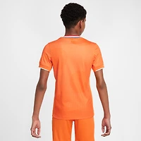 Maillot Nike orange pour jeunes de l'équipe nationale féminine des Pays-Bas 2025/26 à domicile