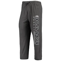 Men's Concepts Sport Heathered Charcoal/Navy Nevada Wolf Pack Meter Top & Pants Sleep Set