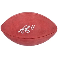 Ballon de football américain Wilson Duke en couleur, autographié par A.J. Brown des New England Patriots