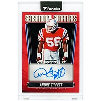 Andre Tippett New England Patriots Autographed 2025 Panini Prizm Black Red Prizm Sensational Signatures #SS-ATT #94/99 Card