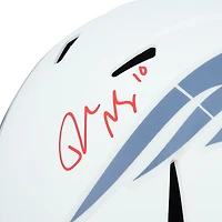 Drake Maye & TreVeyon Henderson New England Patriots Autographed Riddell Rivalry Speed Replica Helmet