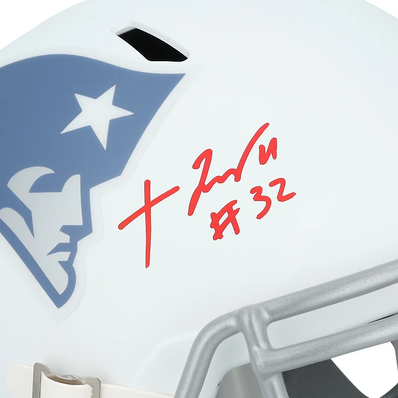 Casque réplique Riddell Rivalry Speed ​​autographié par Drake Maye et TreVeyon Henderson des New England Patriots