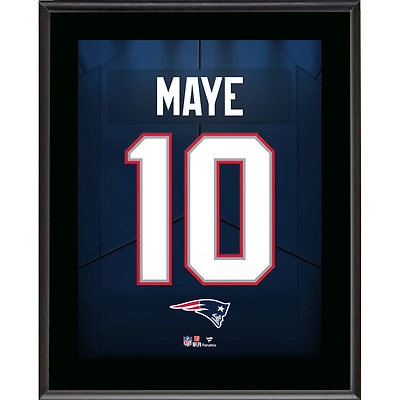 Drake Maye New England Patriots 10.5" x 13" Jersey Number Sublimated Player Plaque