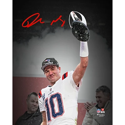Photo dédicacée de Drake Maye, joueur des New England Patriots