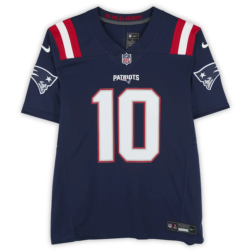 Drake Maye New England Patriots Autographed Navy Limited Jersey