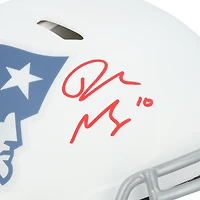 Drake Maye New England Patriots Autographed Riddell Rivalry Speed Authentic Helmet