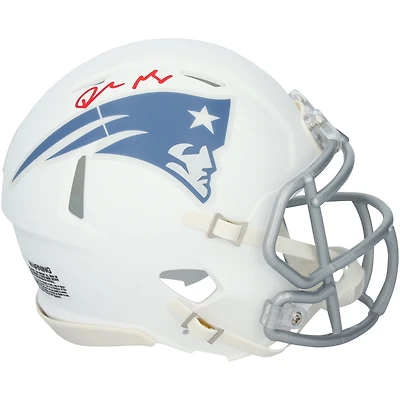 Casque miniature Riddell Rivalry Speed autographié par Drake Maye des New England Patriots