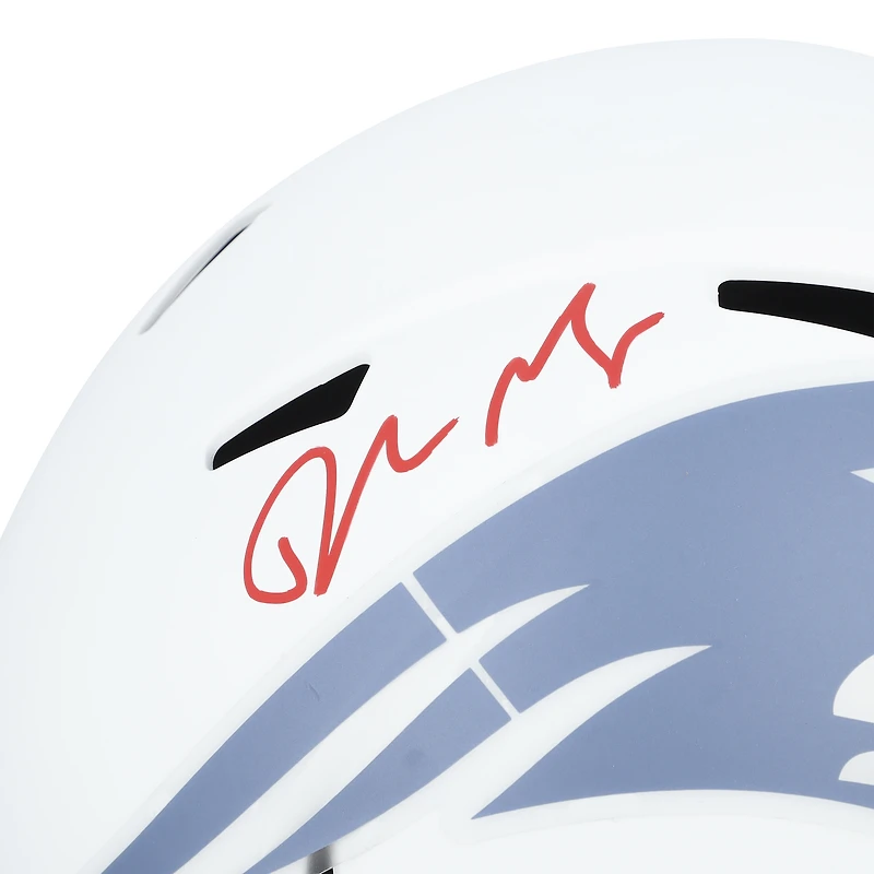Drake Maye New England Patriots Autographed Riddell Rivalry Speed Replica Helmet  