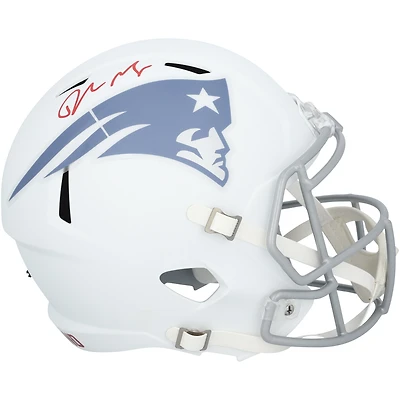 Casque réplique Riddell Rivalry Speed ​​autographié par Drake Maye, des New England Patriots