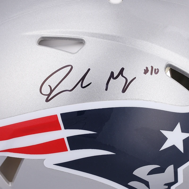 Drake Maye New England Patriots Autographed  Riddell Speed Authentic Helmet