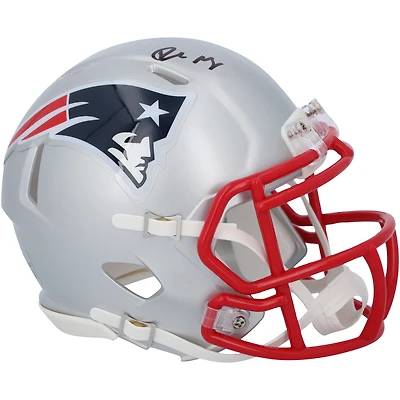Drake Maye New England Patriots Autographed Riddell Speed Mini Helmet