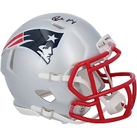 Drake Maye New England Patriots Autographed Riddell Speed Mini Helmet