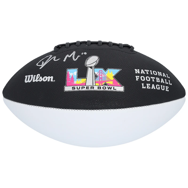 Drake Maye New England Patriots Autographed Super Bowl LX Wilson White Panel Football