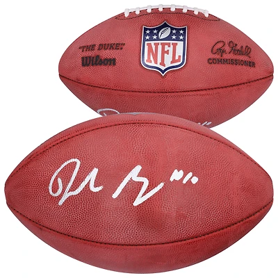 Drake Maye New England Patriots Autographed  Wilson Duke Full Color Football