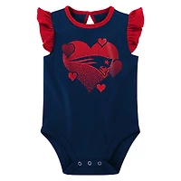 Girls Newborn & Infant Navy/Red New England Patriots Spread the Love 2-Pack Bodysuit Set