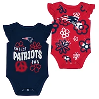Girls Newborn & Infant Outerstuff New England Patriots The Sunshine Two-Piece Bodysuit Set