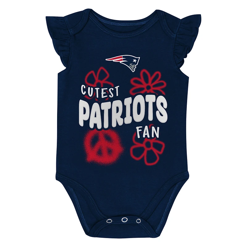 Girls Newborn & Infant Outerstuff New England Patriots The Sunshine Two-Piece Bodysuit Set