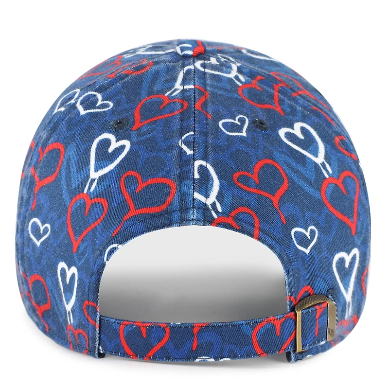 Casquette ajustable « 47 Navy New England Patriots » pour filles de l'école maternelle